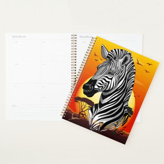 Zebra African Savanna Wild Animal Planer (Anzeige)