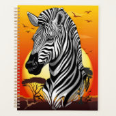 Zebra African Savanna Wild Animal Planer (Vorderseite)