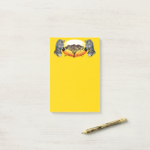 Zebra African Savanna Wild Animal Post-it Klebezettel