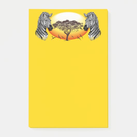 Zebra African Savanna Wild Animal Post-it Klebezettel (Vorderseite)