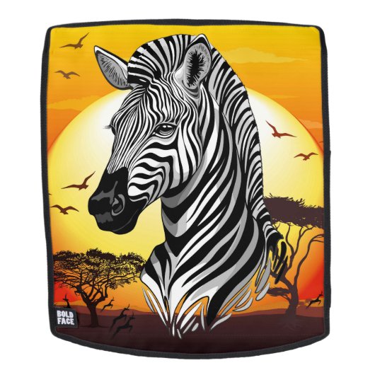 Zebra African Savanna Wild Animal Rucksack (Abnehmbare Front)