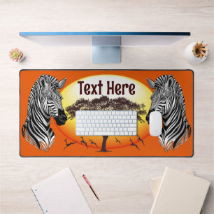 Zebra African Savanna Wild Animal Schreibtischunterlage