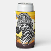 Zebra African Savanna Wild Animal Selters Dosenkühler (Seltzer Rückseite)