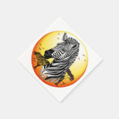 Zebra African Savanna Wild Animal Serviette (Ecke)