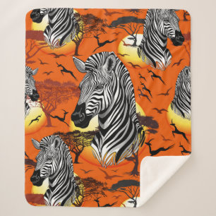 Zebra African Savanna Wild Animal Sherpadecke