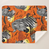 Zebra African Savanna Wild Animal Sherpadecke (Vorderseite (Horizontal))
