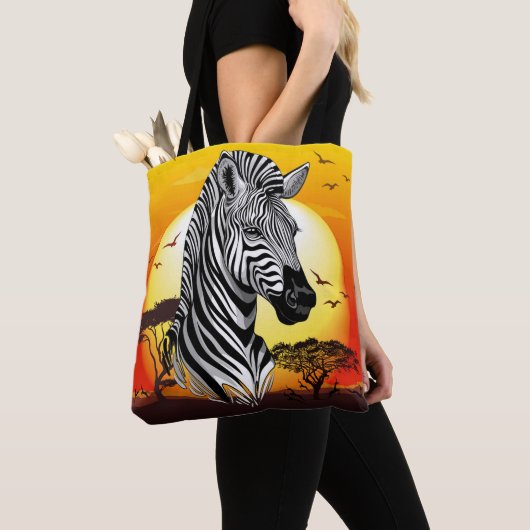 Zebra African Savanna Wild Animal Tasche (Von Nahem)