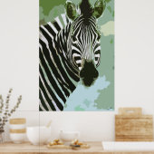 Zebra African Wildlife Poster Print (Küche)