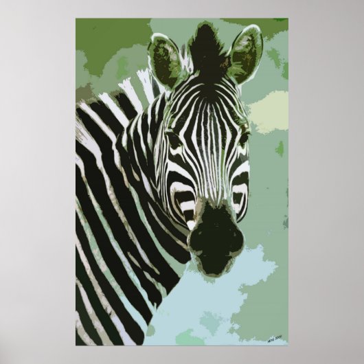 Zebra African Wildlife Poster Print (Vorne)