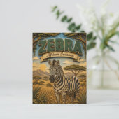 Zebra Afrikanische Savanne POPCUT Postkarte (Stehend Vorderseite)