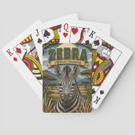 Zebra Afrikanische Savanne POPCUT Spielkarten