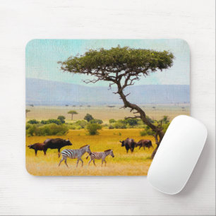 Zebra Afrikanische Savanne Tiere Reisen Outdoor Mousepad