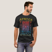 Zebra - afrikanischer Hintergrund T-Shirt (Vorne ganz)