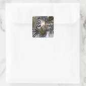 Zebra, alle Fälle_ Quadratischer Aufkleber (Tasche)