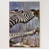 Zebra am Wasserloch Puzzle (Vertikal)