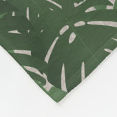 Zebra amongst Leaves Fleecedecke (Ecke)