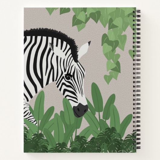 Zebra amongst Leaves Notizblock (Rückseite)