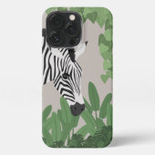 Zebra amongst Leaves Phone Case iPhone Hülle (Rückseite)