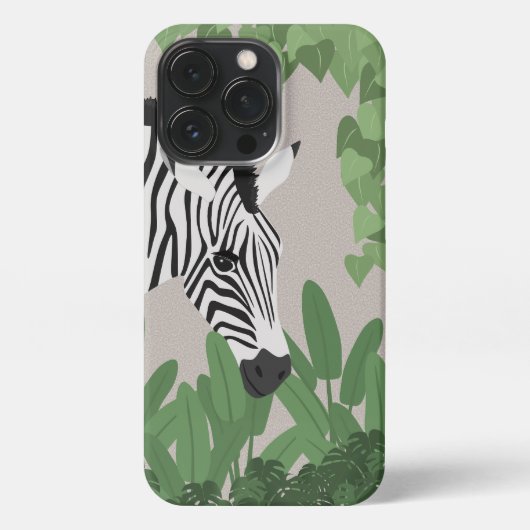 Zebra amongst Leaves Phone Case iPhone Hülle (Rückseite)
