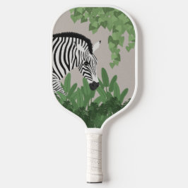 Zebra amongst Leaves Pickleball Schläger