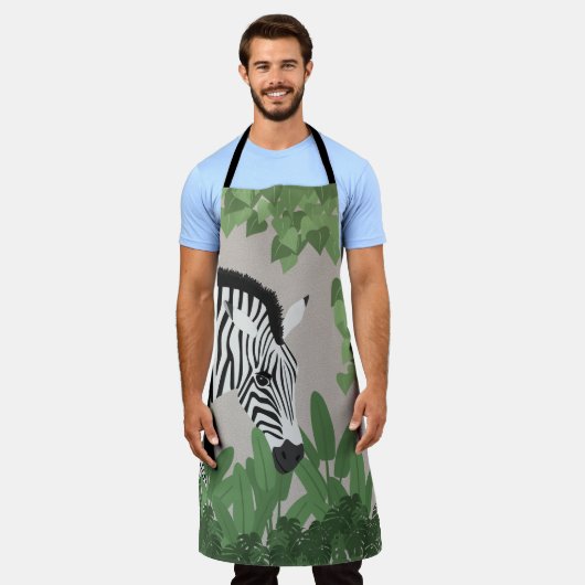 Zebra amongst Leaves  Schürze (Getragen)