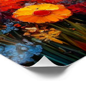 Zebra an der Landschaft Malerei Poster (Ecke)