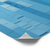 Zebra Animal Art Deco Paint Mosaic Poster (Ecke)