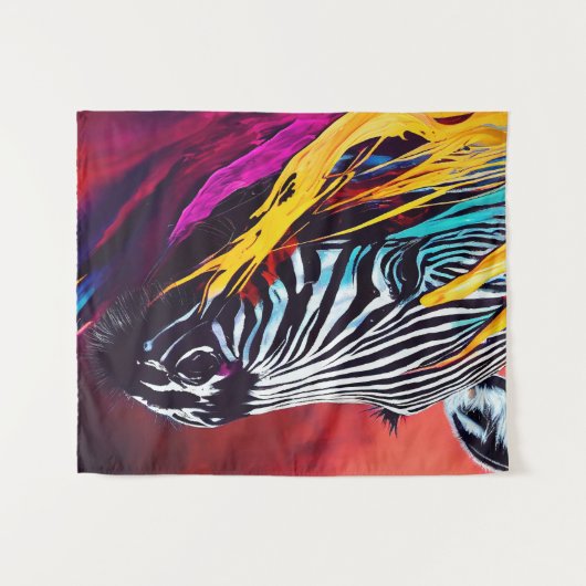 Zebra Animal Discovery Adventure Nature Planet Wandteppich (Vorderseite (Horizontal))