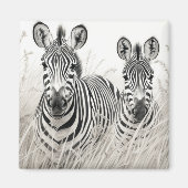 Zebra Animal Discovery Wild Nature Ink Sketch Magnet (Vorne)