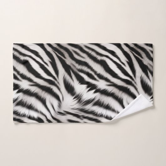 Zebra Animal Fur Badhandtuch Set (Handtuch)