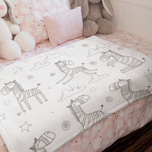 Zebra Animal Line Set Sherpadecke