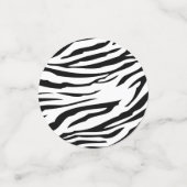 Zebra Animal Muster Moderne Confetti Konfetti (Klein Vorderseite)