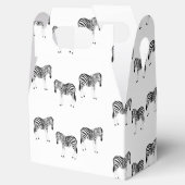 Zebra animal pattern on white geschenkschachtel (Geöffnet)