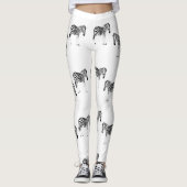 Zebra animal pattern on white leggings (Vorderseite)