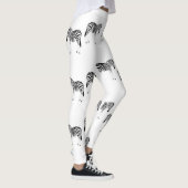 Zebra animal pattern on white leggings (Rechts)