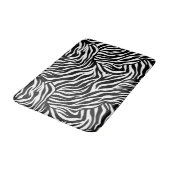 Zebra Animal Print Bath Mat Badematte (Schrägansicht)