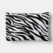 Zebra Animal Print Black and White Safari Zubehörtasche (Vorderseite)