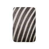 Zebra Animal Print Black & White Badematte (Vorderseite Vertikal)