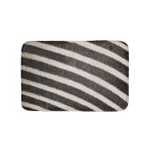 Zebra Animal Print Black & White Badematte (Vorderseite)