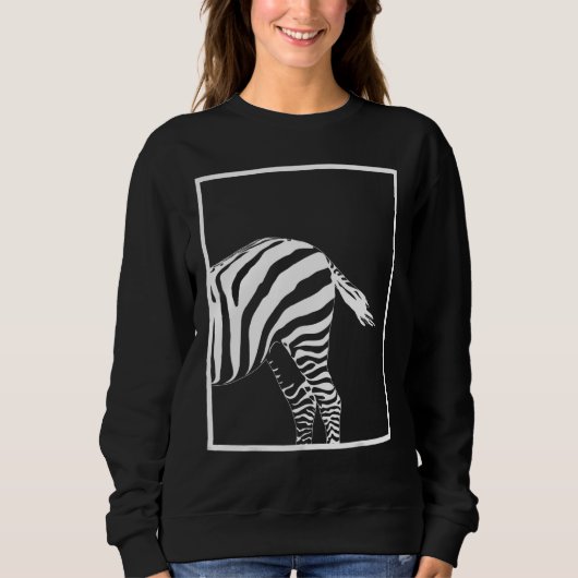 Zebra Animal Print for Zebra Graphic Zebra Print Sweatshirt (Vorderseite)