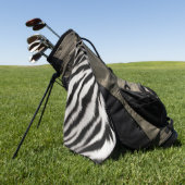 Zebra Animal Print Golfhandtuch (Gras)