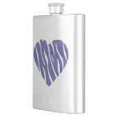 Zebra Animal Print Lila Heart Flachmann (Links)