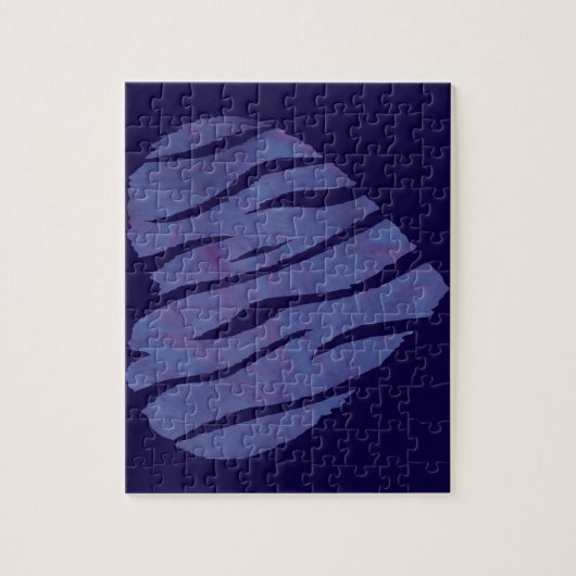 Zebra Animal Print Lila Heart Puzzle (Vertikal)