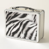 Zebra Animal Print Metall Brotdose (Rückseite)