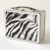 Zebra Animal Print Metall Brotdose (Vorderseite)
