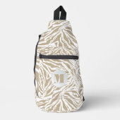 Zebra Animal Print Mit Monogramm Crossbody Bag (Vorderseite)