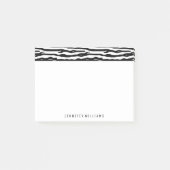 Zebra Animal Print Muster Schwarz-weißer Individue Post-it Klebezettel (Vorderseite)