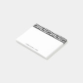 Zebra Animal Print Muster Schwarz-weißer Individue Post-it Klebezettel (angewinkelt)