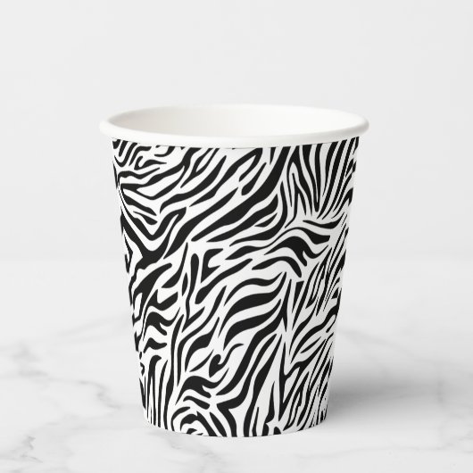 Zebra Animal Print Paper Cup Pappbecher (Vorderseite)