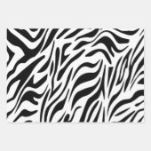 Zebra Animal Print Wrapping Paper Flat Sheet Geschenkpapier Set (Vorderseite 2)